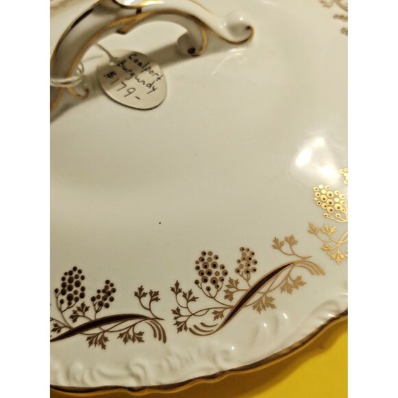 Vintage Coalport England Vegetable/Soup Tureen  "Burgundy" Pattern 10 1/2" - Picture 7 of 15